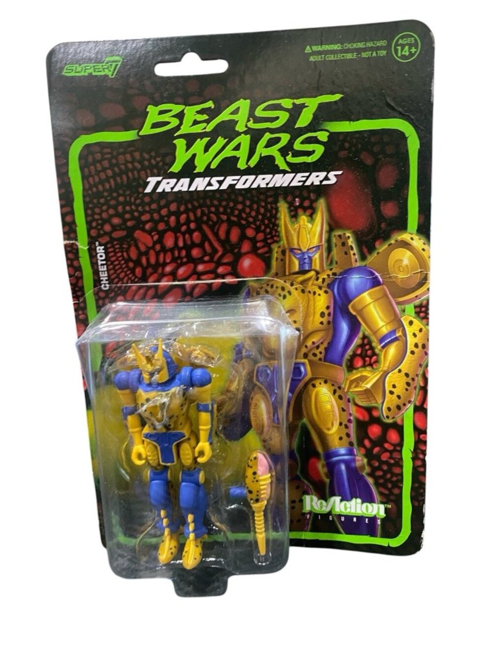 Super7 - Transformers - ReAction Wv 7 Beast Wars - Cheetor Action Figure *read